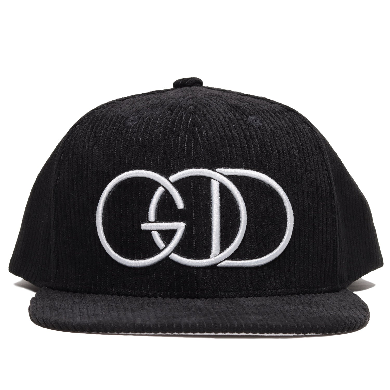 Corduroy Black Snow White Brim God Snapback